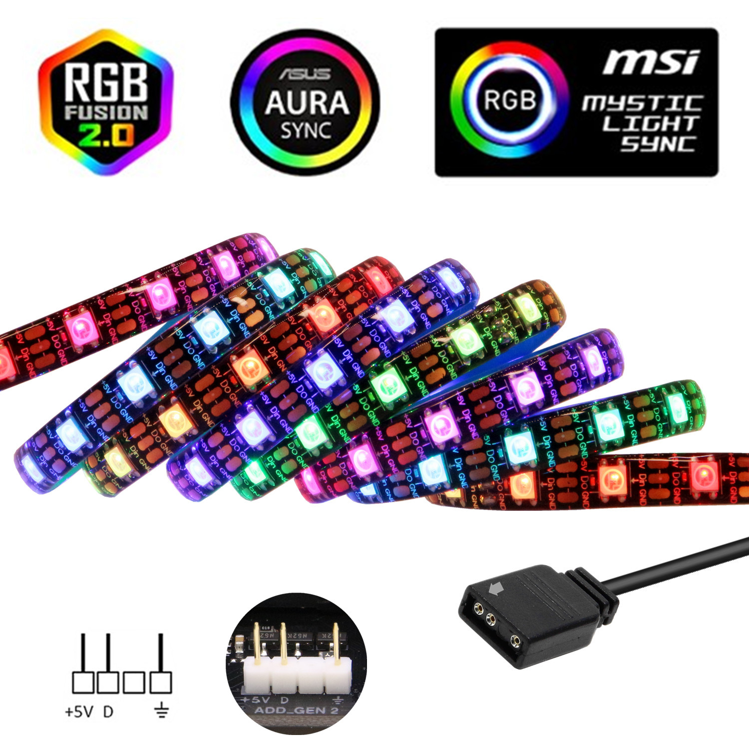 Ws2812B Strip 5V - WS2812b ARGB LED Strip 5V 60Led/m