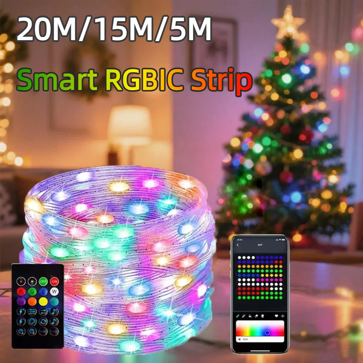 Ws2812B - 20M/10M/5M Smart USB 5V LED String