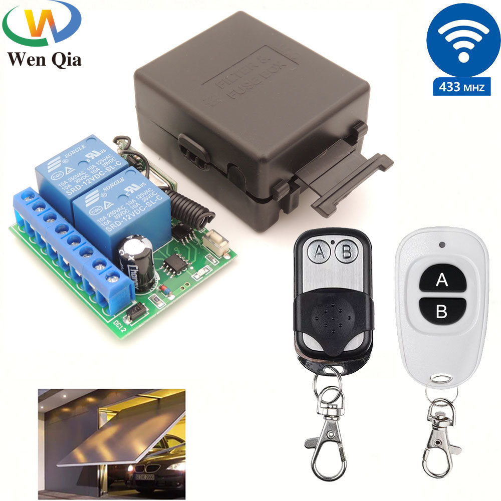 Relay Module 1 Channel - 433MHz 12V Wireless Garage Door/Motor/Car/Light Remote
