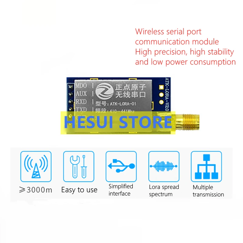 ATK-LORA-01 LORA module Wirele - огляд і ціна Lora Sx1278