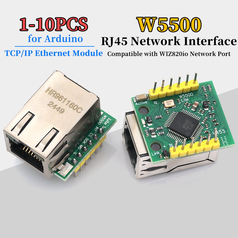 1/5/10Pcs W5500 Module TCP/IP  - огляд і ціна Ethernet W5500