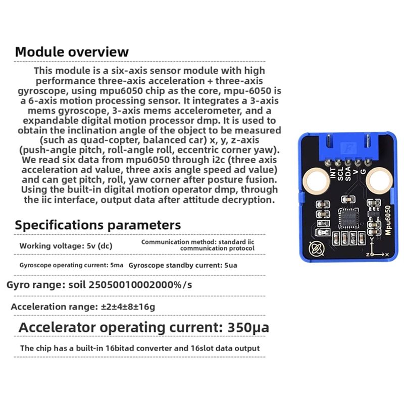 [EYEL!NEW!】 MPU6050 Six Axis S - огляд і ціна Mpu6050