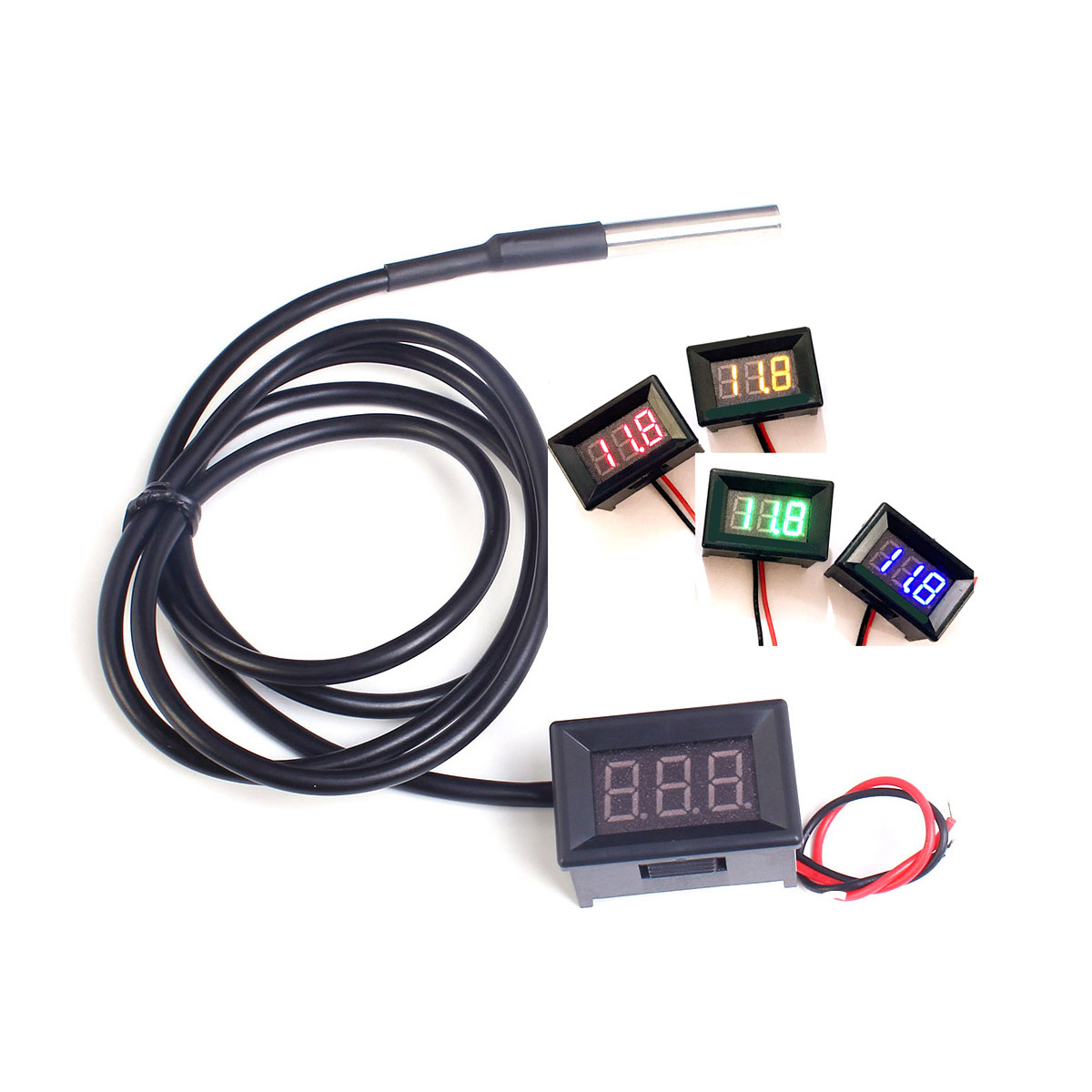 DC 12V 24V DS18b20 LED Digital - огляд і ціна Ds18B20