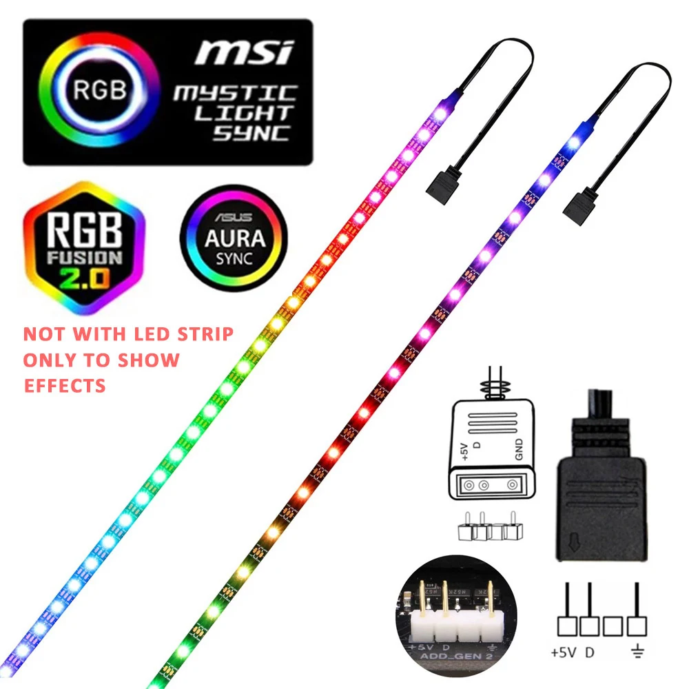SATA Molex RGB Controller 5V 3 - огляд і ціна Ws2812B Strip 5V
