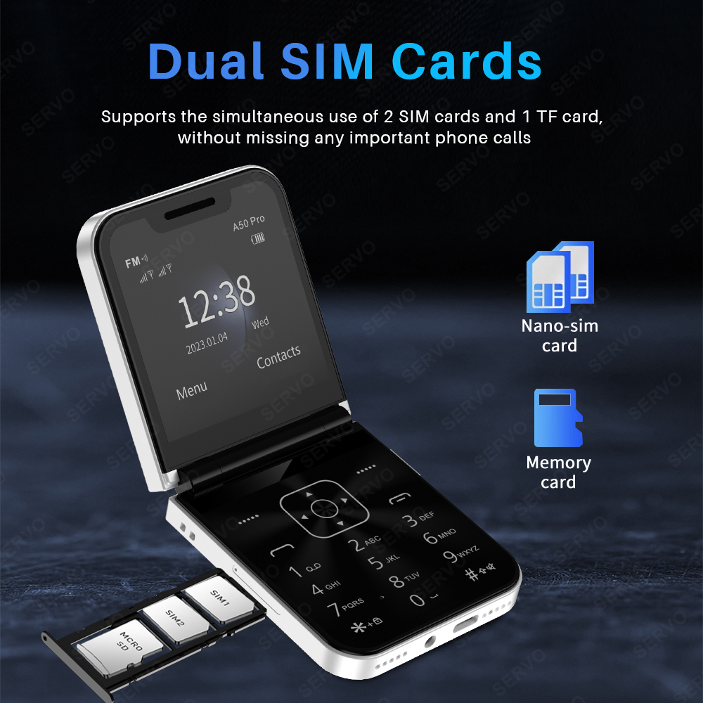 SERVO A50 PRO Flip Mobile Phon - огляд і ціна Tft Display 2.4