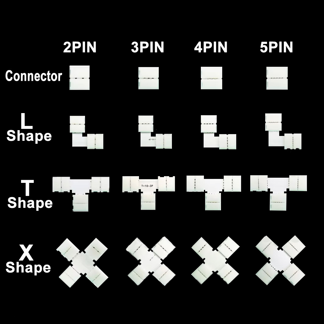 5PCS 10mm L / T / X Shape Conn - огляд і ціна Ws2812B