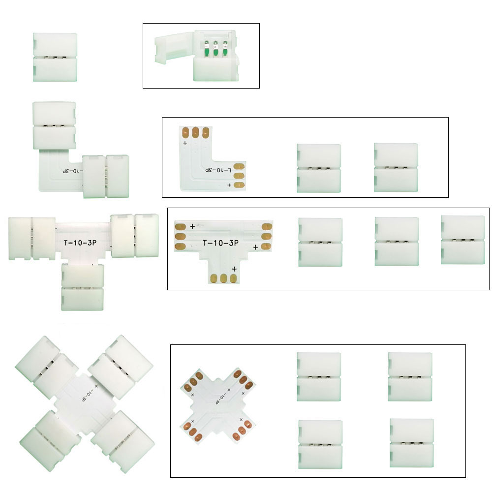 5PCS 10mm L / T / X Shape Conn - огляд і ціна Ws2812B