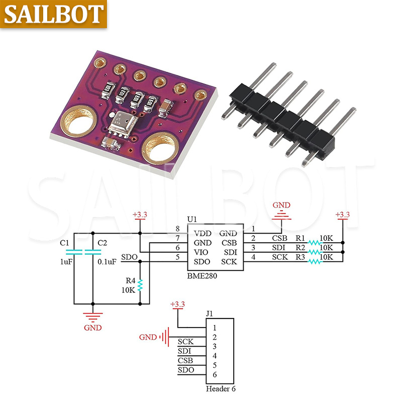 BME280 5V 3.3V Digital Sensor  - огляд і ціна Bme280