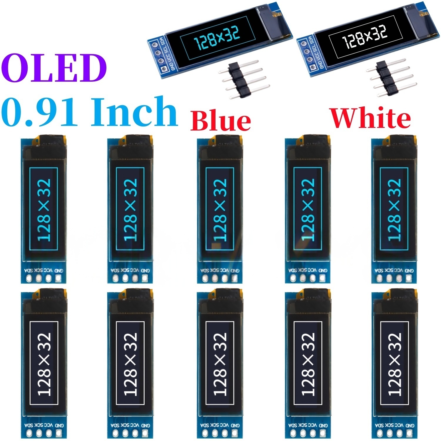 XZG 1-20PCS 0.91 Inch 128x32 I - огляд і ціна Ssd1306