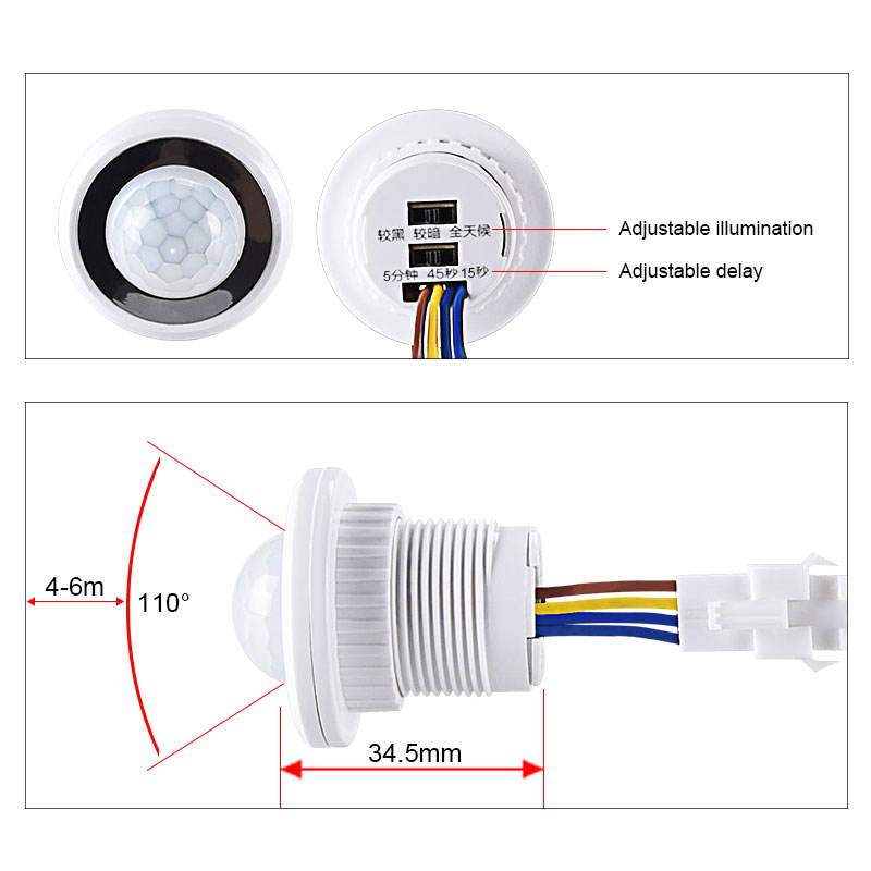 Human Body Sensor Detector LED - огляд і ціна Pir Motion Sensor
