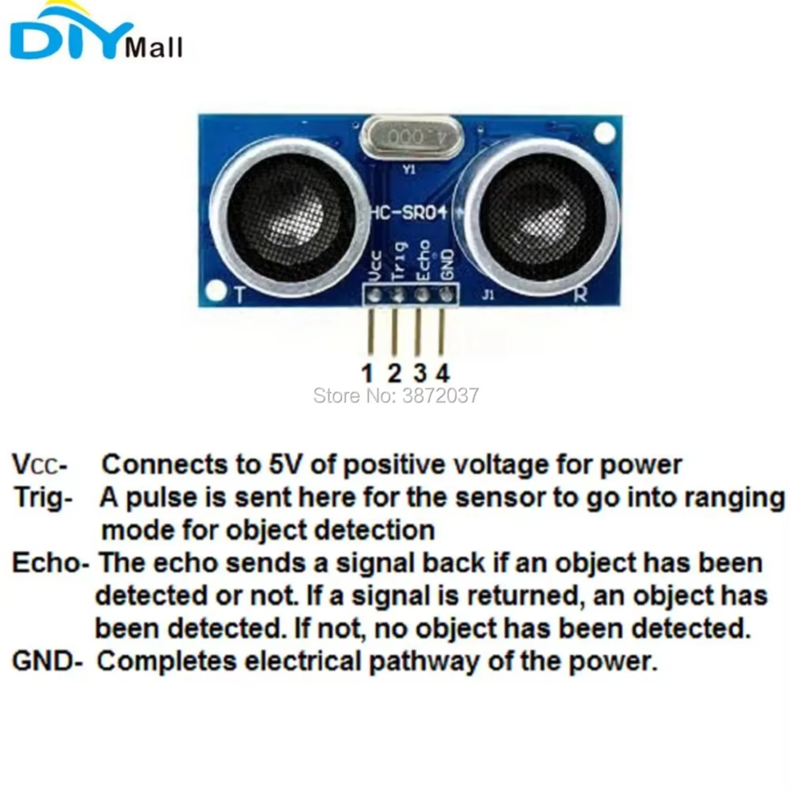 DIYmall HC-SR04 Ultrasonic Sen - огляд і ціна Ultrasonic Sensor Hc-Sr04